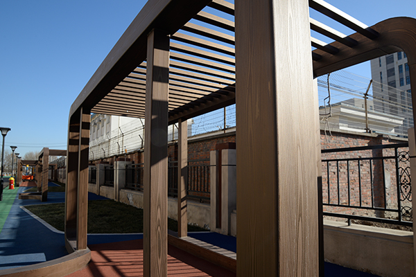 天津津南區(qū)第三幼兒園廊架施工項目